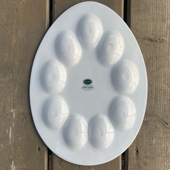 Portmeirion Botanic Garden 12 Inch Egg Shaped Devilled Egg Server Platter - Picture 10 of 12